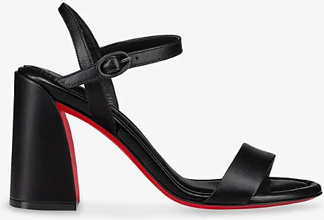 Womens Black Miss Jane 85 Leather Heeled Sandals Eur 38/5 Uk Women