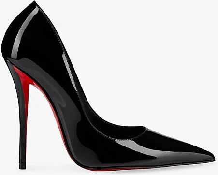 Womens Black Miss Z 120 Patent-Leather Heeled Courts Eur 39.5 / 6.5 Uk Women