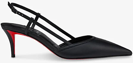 Womens Black Miss Z 60 Sling Leather Heels Eur 39.5 / 6.5 Uk Women