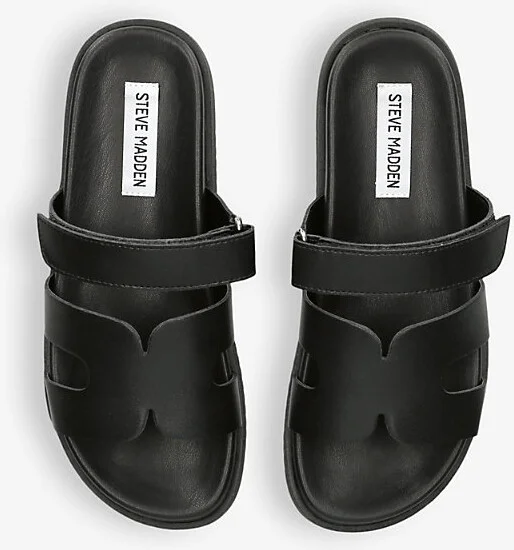 Womens Black Missile Multi-Strap Flat Leather Sandals Eur 38/5 Uk Women - Image 2