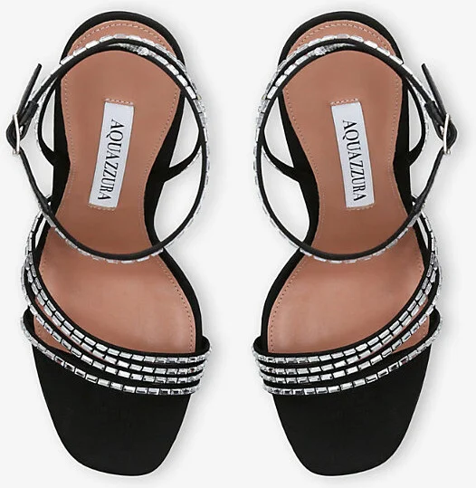 Womens Black Mistica 105 Leather Heeled Sandals Eur 41 / 8 Uk Women - Image 2