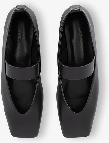 Womens Black Nappa Hawaii Strap Leather Ballet Flats Eur 40 / 7 Uk Women - Image 2