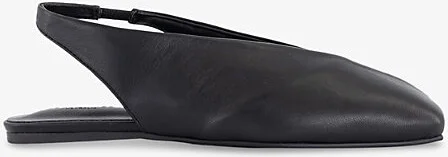 Womens Black Nappa Hoop Slingback Leather Flats Eur 39 / 6 Uk Women