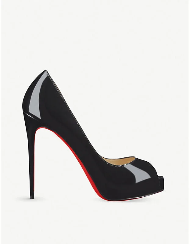 Womens Black New Very Prive 120 Patent-Leather Courts Eur 35.5/2.5 Uk Women