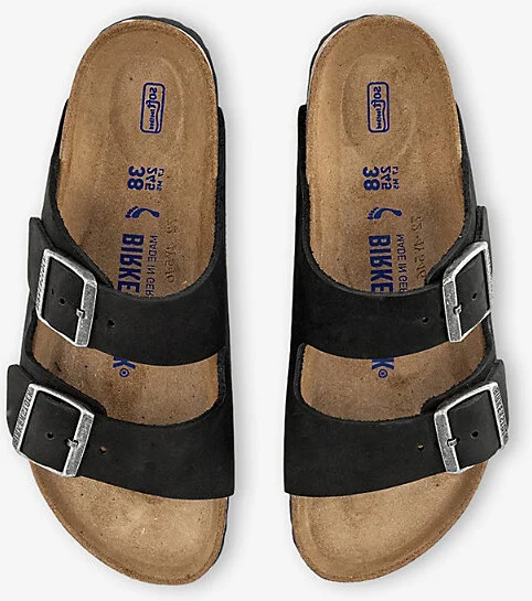 Womens Black Nubuck Sfb Arizona Narrow-Fit Leather Sandals Eur 40 / 7 Uk Women - Image 2
