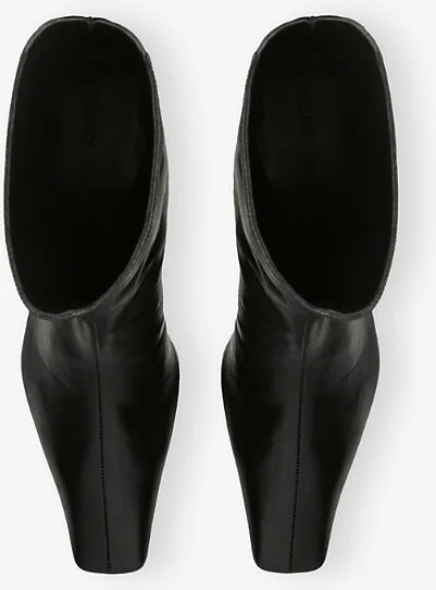 Womens Black Ona 55 Leather Heeled Ankle Boots Eur 36 / 3 Uk Women - Image 2
