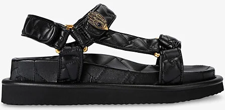 Womens Black Orson Faux-Leather Sandals Eur 38/5 Uk Women