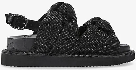 Womens Black Orson Knot Woven Sandals Eur 40 / 7 Uk Women