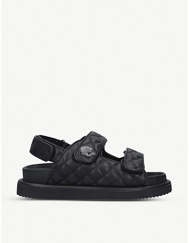 Womens Black Orson Quilted Leather Sandals Eur 39 / 6 Uk Women