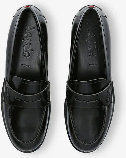 Womens Black Oscar Leather Loafers Eur 37 / 4 Uk Women - Image 2