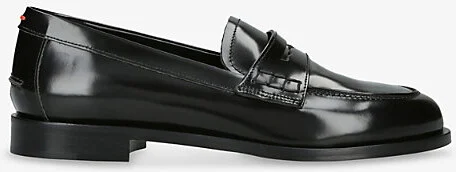 Womens Black Oscar Leather Loafers Eur 37 / 4 Uk Women
