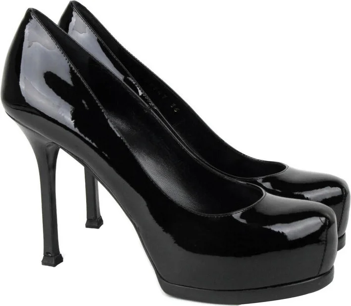 Women's Black Patent Leather Tribtoo 80 Platform Pump 209947 1000 - Image 5