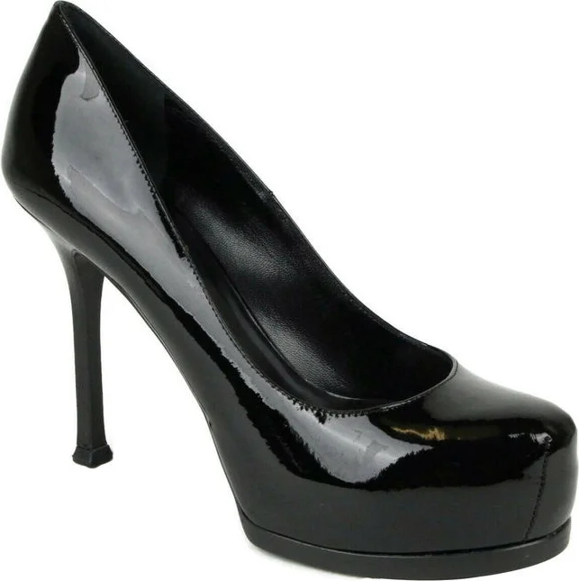 Women's Black Patent Leather Tribtoo 80 Platform Pump 209947 1000 - Image 11