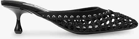 Womens Black Pixie 50 Woven Satin Mules Eur 38/5 Uk Women