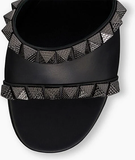Womens Black Pyramule 30 Leather Mules Eur 41 / 8 Uk Women - Image 2