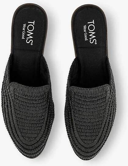 Womens Black Raffia Jade Raffia Mules Eur 41 / 8 Uk Women - Image 2