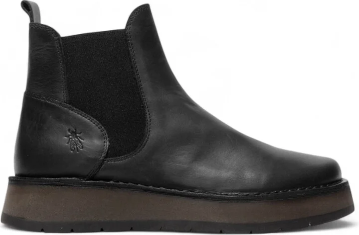 Womens Black RAWI131 Chelsea Leather Ankle Pull-On Classic Comfort Boots