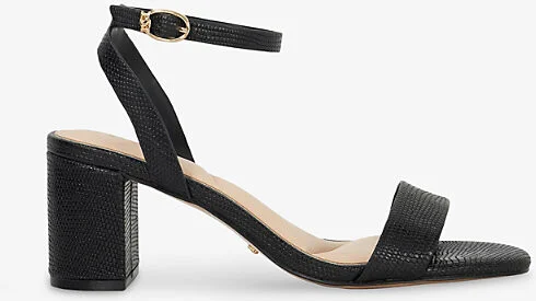 Black Rept Print Leather