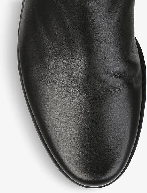 Womens Black Reserve Stretch-Back Leather Boots Eur 40 / 7 Uk Women - Image 2