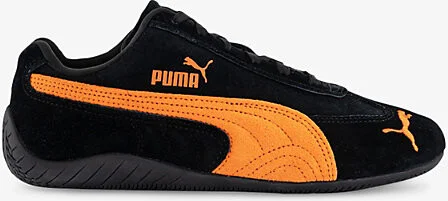 Womens Black Rickie Orange Speedcat Og Logo-Print Suede Low-Top Trainers 11
