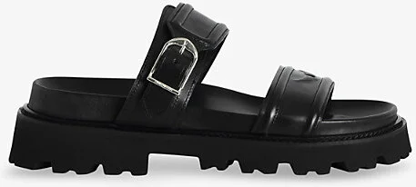 Womens Black Ride Leather Mules Eur 37 / 4 Uk Women