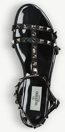 Womens Black Rockstud PVC Gladiator Sandals Eur 40 / 7 Uk Women - Image 2