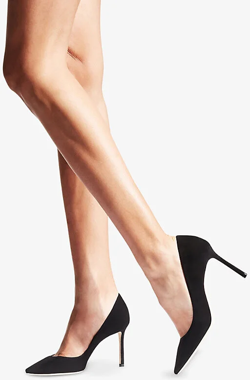 Womens Black Romy 85 Suede Courts Eur 36.5 / 3.5 Uk Women - Image 2