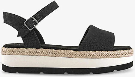 Womens Black Ronan Woven Platform Sandals Eur 36 / 3 Uk Women