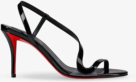 Womens Black Rosa Z 80 Patent-Pvc Heeled Sandals Eur 39 / 6 Uk Women