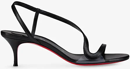 Womens Black Rosalie 55 Leather Sandals Eur 39 / 6 Uk Women