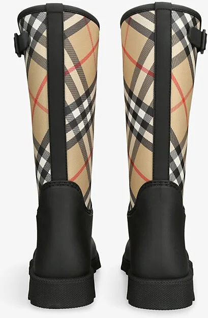 Womens Black Rubber Marsh Stamp High Boots​ Eur 40 / 7 Uk Women - Image 2