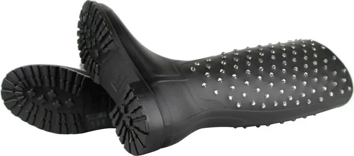 Women's Black Rubber Rain Boots With Crystal Studs (35 EU / 5 US) - Image 8