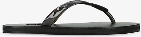 Womens Black Saionara Leather and Jelly Sandals Eur 38/5 Uk Women