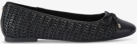Womens Black Sardinia Faux-Leather Ballet Flats Eur 40 / 7 Uk Women