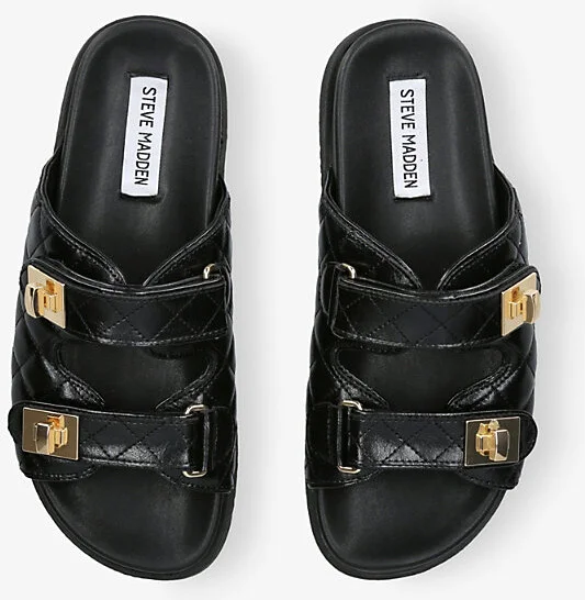 Womens Black Schmona-Cn Faux-Leather Sandals Eur 41 / 8 Uk Women - Image 2