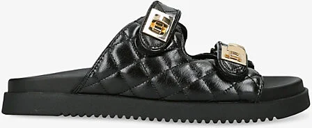 Womens Black Schmona-Cn Faux-Leather Sandals Eur 41 / 8 Uk Women
