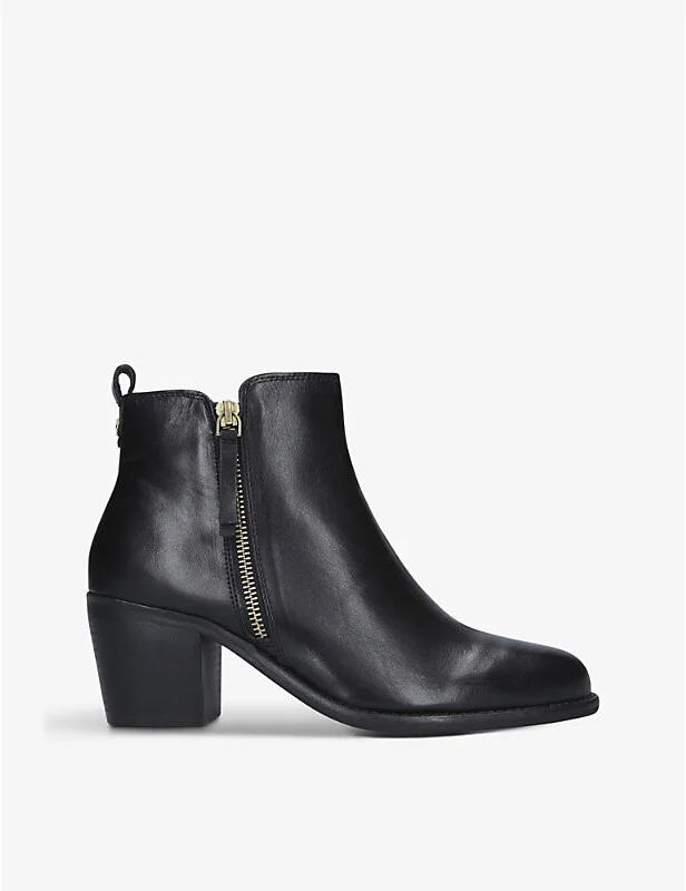 Womens Black Secil Leather Ankle Boots Eur 38/5 Uk Women