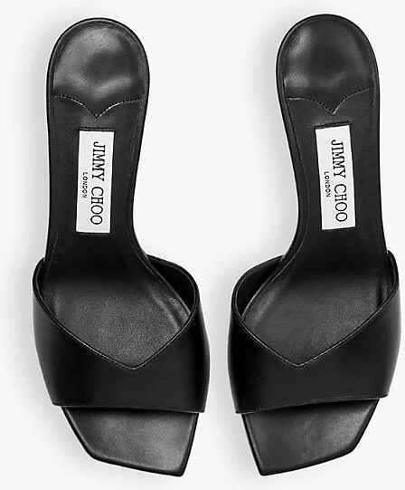 Womens Black Skye 70 Single-Strap Leather Heeled Mules Eur 40.5 / 7.5 Uk Women - Image 2