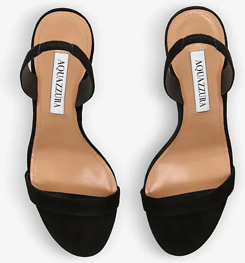 Womens Black So Nude Block-Heel Suede Sandals Eur 41 / 8 Uk Women - Image 2
