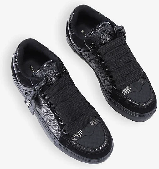 Womens Black Southbank Tag Rainbow-Print Leather Low-Top Trainers Eur 41 / 8 Uk Women - Image 2