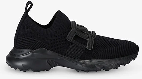 Womens Black Sport Run 54C Knitted Low-Top Trainers Eur 41 / 8 Uk Women