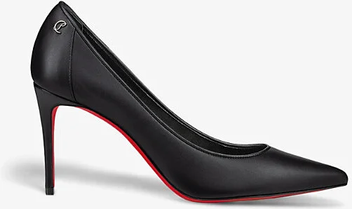 Womens Black Sporty Kate 85 Leather Heeled Courts Eur 37 / 4 Uk Women