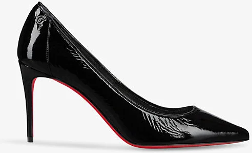 Womens Black Sporty Kate 85 Patent Vog Heeled Courts Eur 38.5 / 5.5 Uk Women