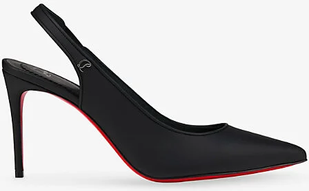 Womens Black Sporty Kate Sling 85 Leather Heeled Courts Eur 39.5 / 6.5 Uk Women