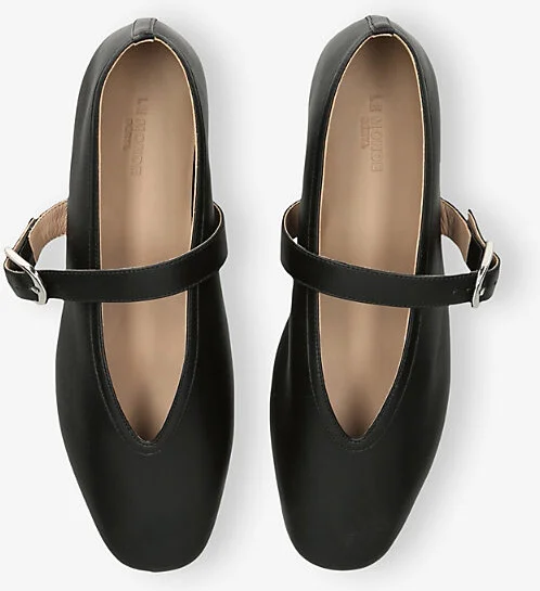 Womens Black Stella Single-Strap Leather Pumps Eur 39.5 / 6.5 Uk Women - Image 2