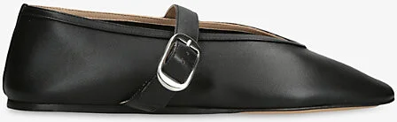 Womens Black Stella Single-Strap Leather Pumps Eur 39.5 / 6.5 Uk Women