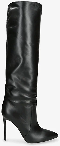 Womens Black Stiletto 105 Leather Knee-High Boots Eur 41 / 8 Uk Women