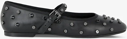 Womens Black Studded Leather Pumps Eur 41 / 8 Uk Women