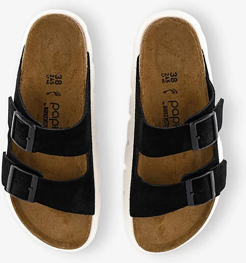 Womens Black Suede Arizona Chunky Suede Sandals Eur 36 / 3 Uk Women - Image 2