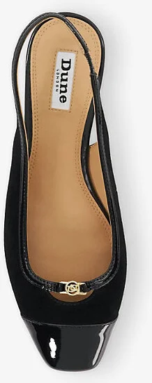 Womens Black Suede Hanna Suede Slingback Flats Eur 36 / 3 Uk Women - Image 2